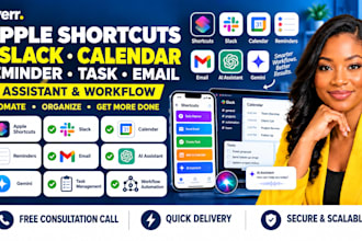 apple shortcuts slack calendar reminder task email ai assistant workflow gemini