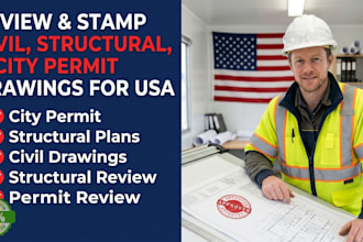 review and stamp civil engineering plans and structural drawings