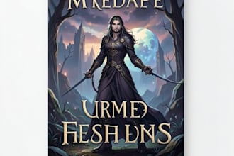 create an epic fantasy novel cover illustration