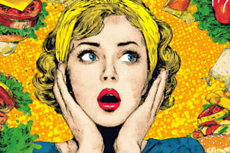 food pop art of your food pop art