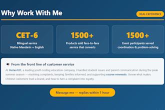 provide native chinese customer service