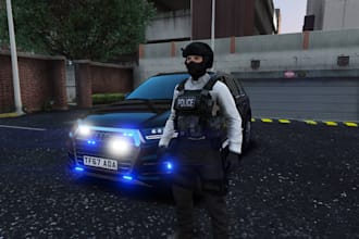 create custom fivem ped, clothing, chains, kuttes, tattoos, and k9s for gta 5 rp