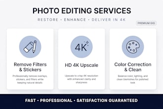 remove filters and make photo HD