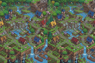 isometric pixel art game art asset tile map pixel art animation tileset