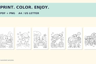 create custom kids coloring pages and printable coloring books