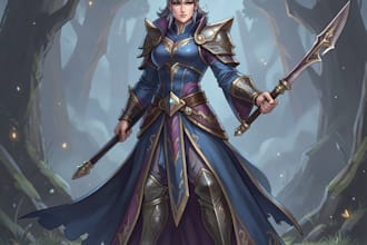 illustrate original fantasy heroes and creatures