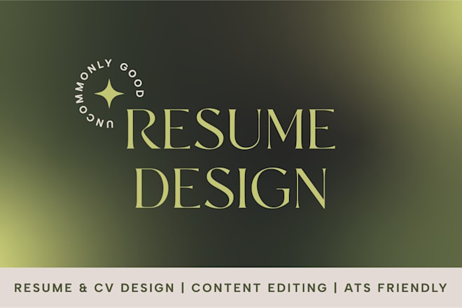 Design you a custom resume — Fiverr service