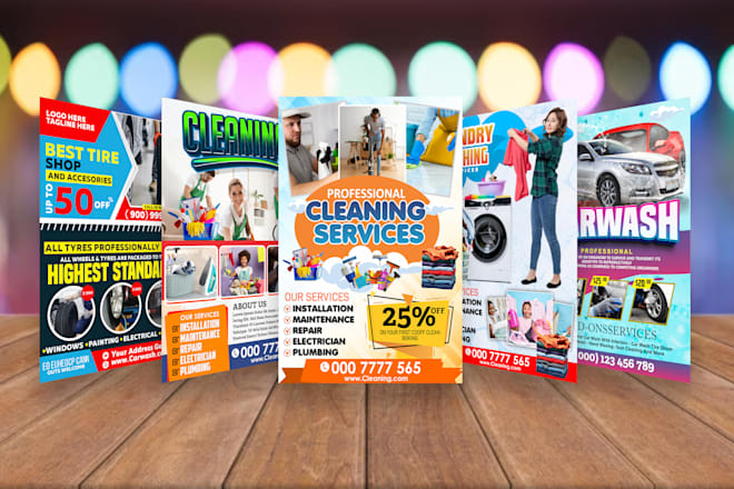 Creative Laundry Service Flyer