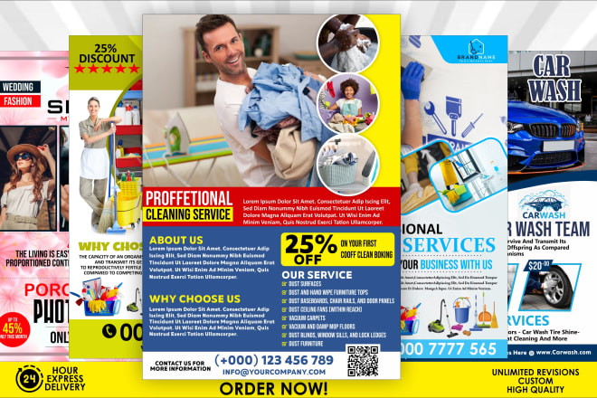 Professional Laundry Flyer Design