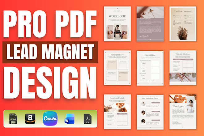 Design ebook PDF workbooks lead magnet in Canva Pro — Fiverr service