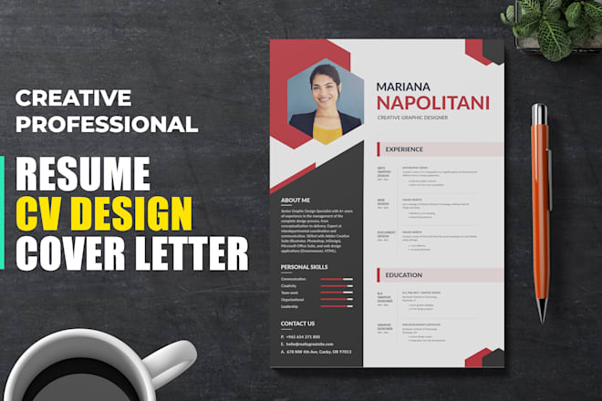 Create professional resume design, CV design and cover letter — Fiverr service