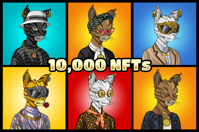 I will design original characters for 10,000 nft collection
