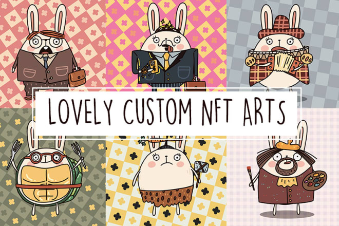I will design lovely unique characters for your nft arts
