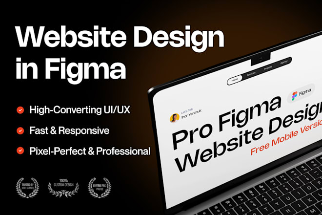 Design a premium figma website for high conversions — Fiverr web design service