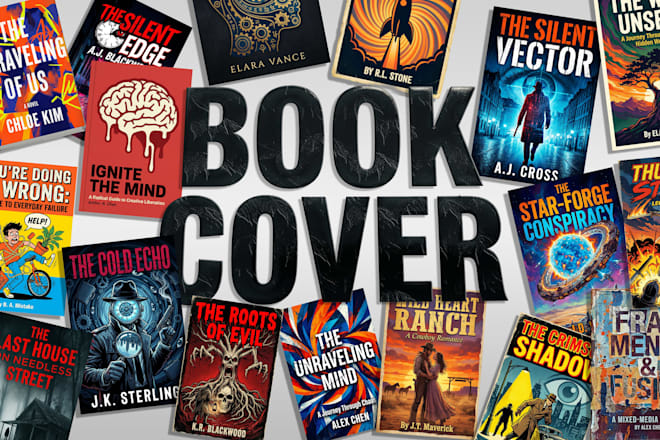 Create a bold book cover design — Fiverr service