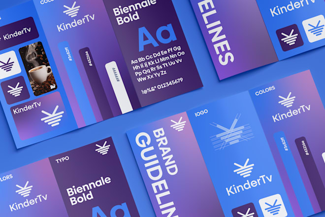 Design logo with brand guidelines style guide brand book — Fiverr service