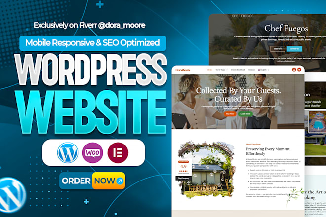 Design or redesign responsive wordpress website with elementor pro — Fiverr web design service