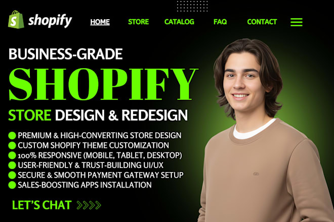 Design or redesign shopify website, shopify store design, shopify expert — Fiverr web design service