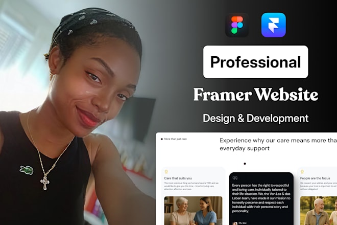 Design and develop your website with framer, convert also figma to framer — Fiverr web design service