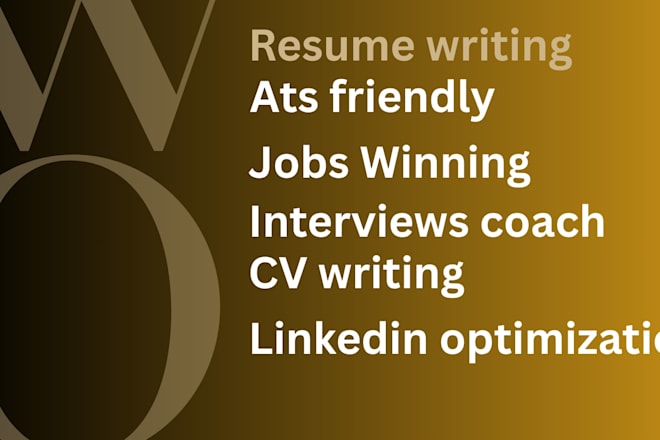Make your resume CV into an ATS friendly job winning document — Fiverr service