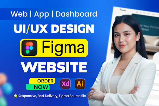 Do figma website design, mobile app, saas, landing page and website ui ux design — Fiverr web design service
