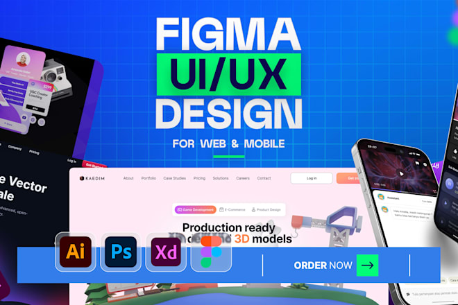 Do figma ui ux design, website ui design, website mockup or mobile app ui design — Fiverr web design service