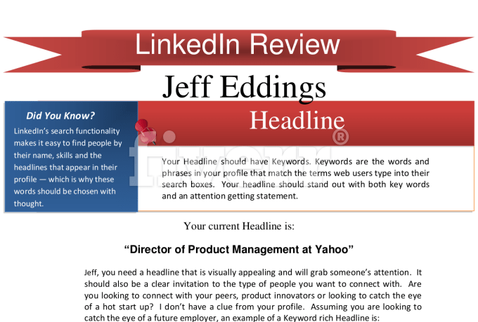 Write or review your linkedin profile, resume job descriptions get noticed by Theheadhunter