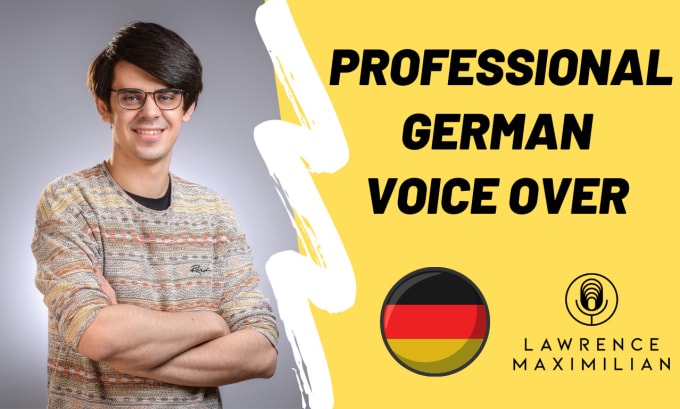 I will record a professional young male german voice over