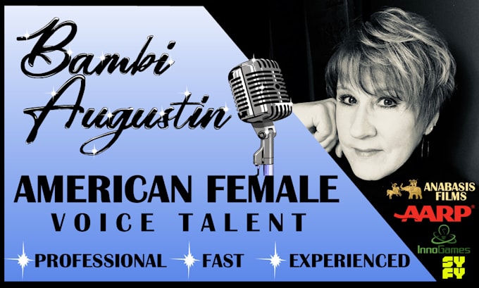 record a professional, female voice over for your project