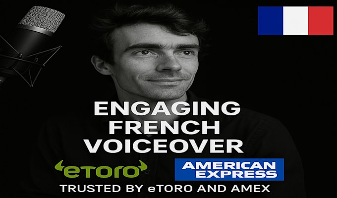 record a french voiceover male or female as a team in my dubbing studio