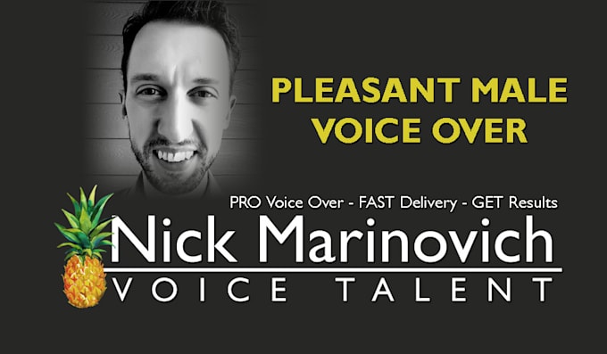 record your script with pleasant male voice over