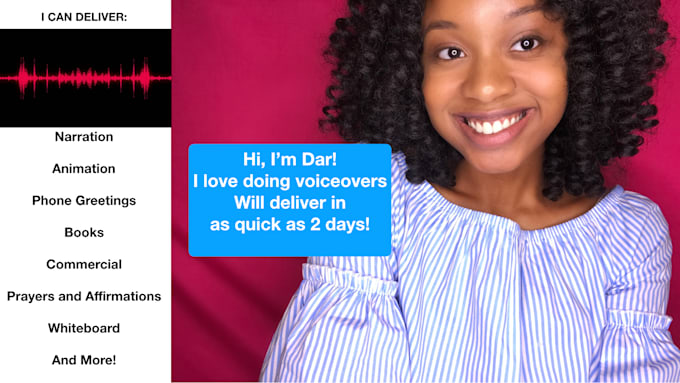 record a young female voiceover