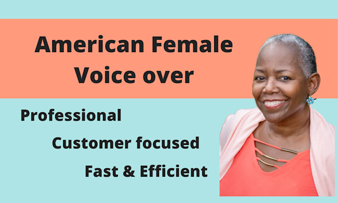 record a mature american female voiceover