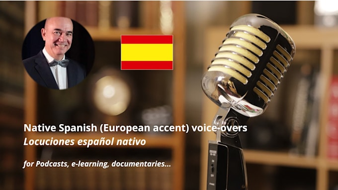 record spanish voiceovers top quality, human made, no ai, warm, coloured and pro