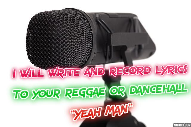 write lyrics to your reggae and dancehall tracks