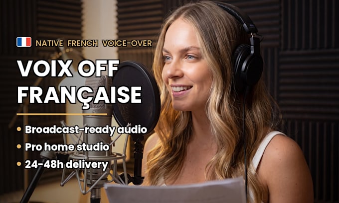 record professional french female voice over with no accent