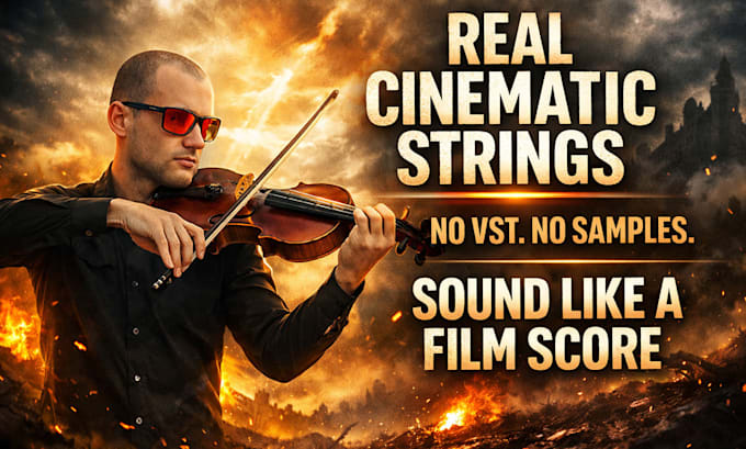 record emotional cinematic string quartet for your song