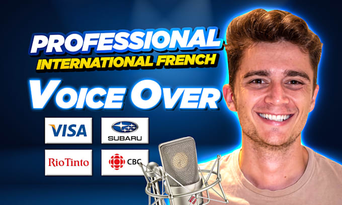 record a professional french international male voice over