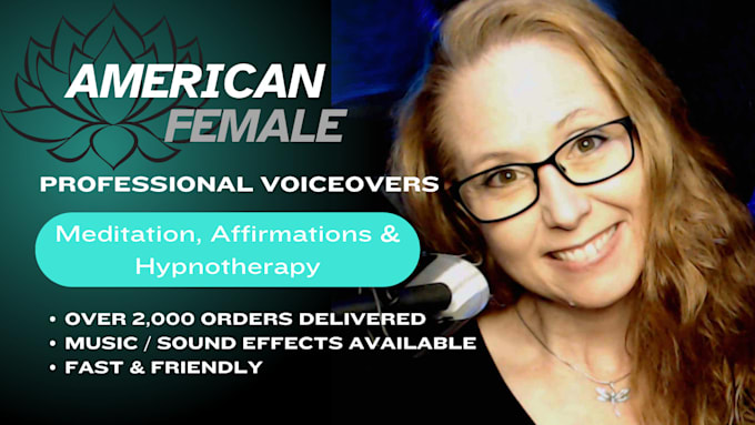 record guided meditation, affirmations, hypnosis female voice over