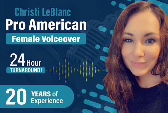 record an american female voice over