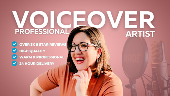 record a natural, professional american female voice over