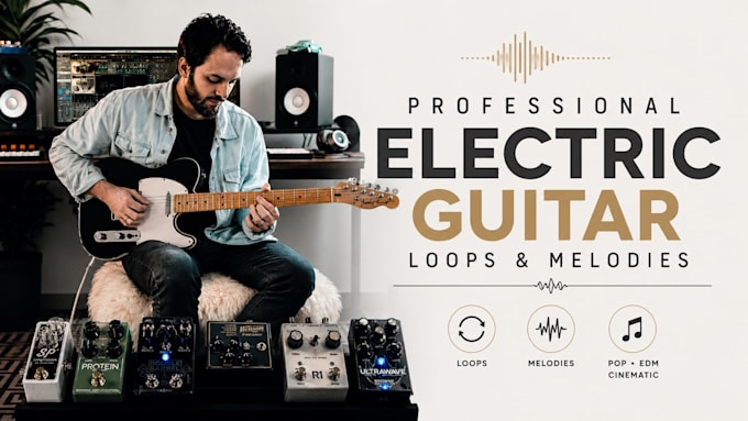 record electric guitar loops or melodies for your pop or edm track