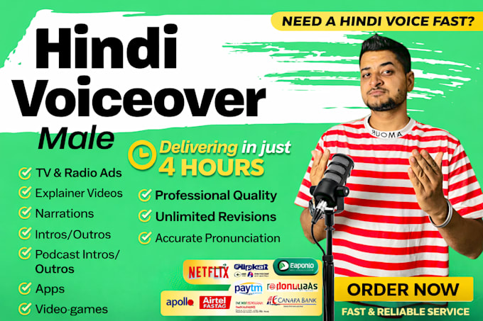 be your hindi voice over artist