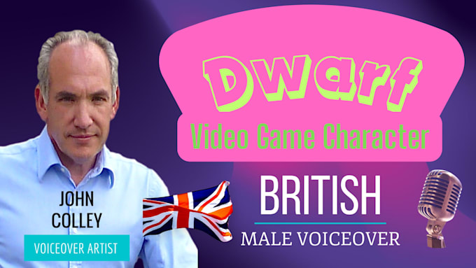 dwarf voice video game or cartoon narration fast VIP service