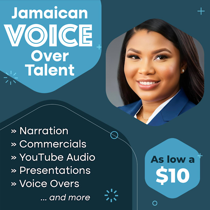 record a female voice over in a jamaican accent