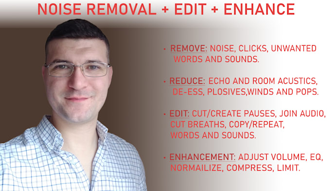 clean up background noise and enhance audio quality