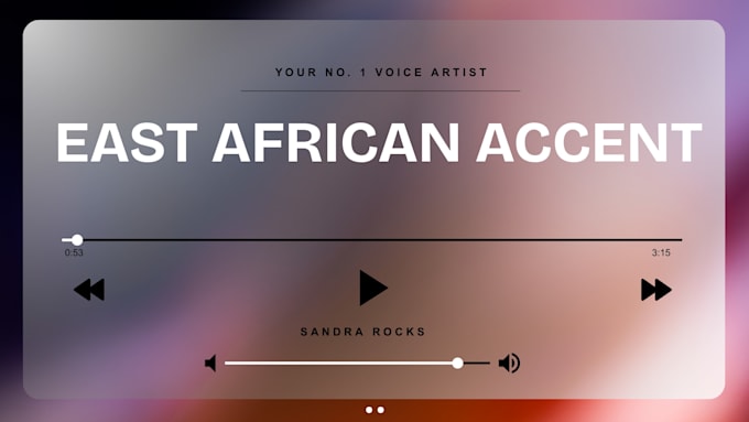 record an east african accent voice over