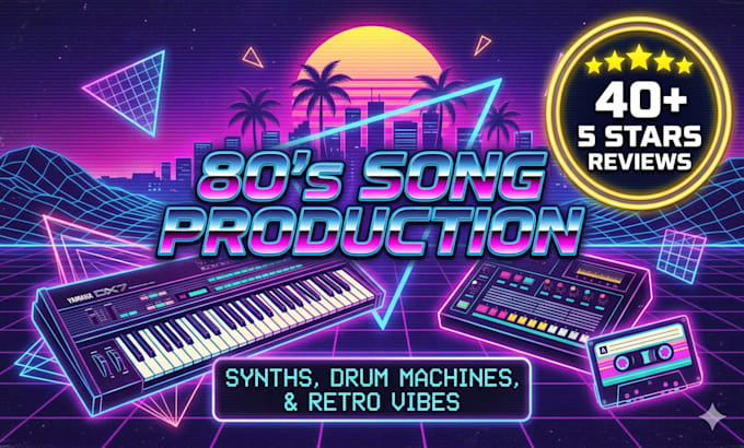 produce an 80s style song for your vocals