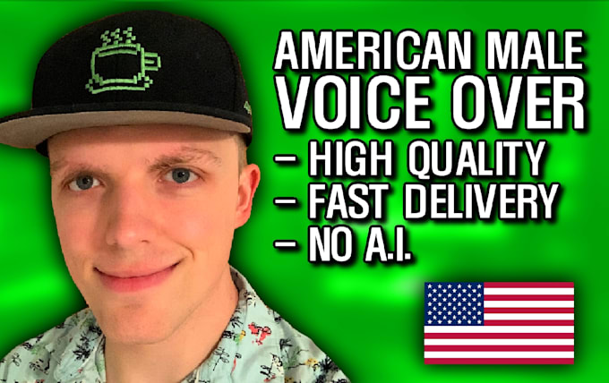 record an american male commercial voice over