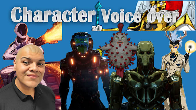 voice over a character in animation or cartoon